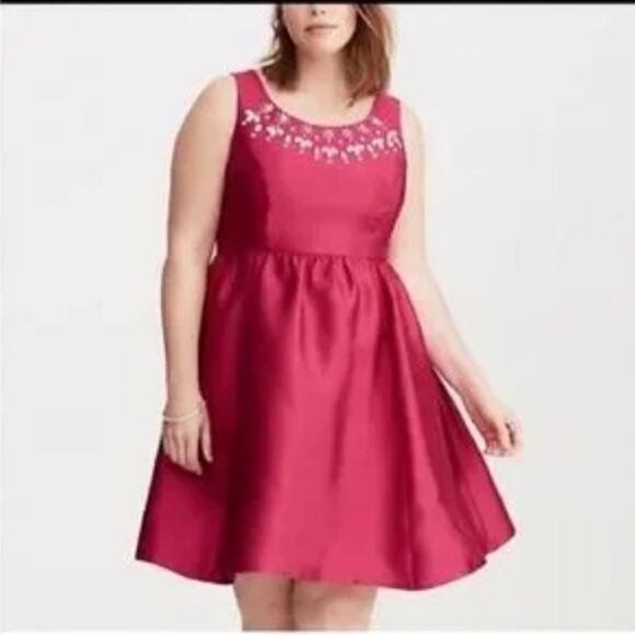 NEW Torrid Gemstone Holiday Red A-Line Dress Size 30 - Picture 1 of 10
